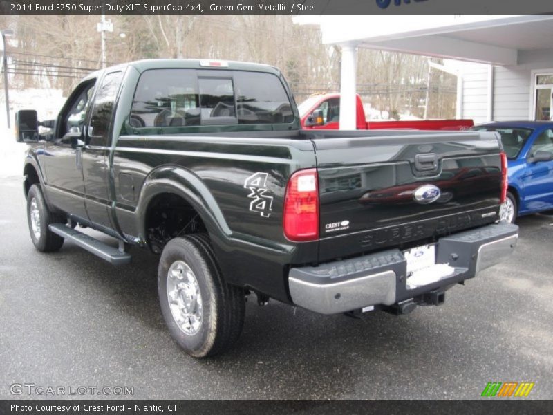 Green Gem Metallic / Steel 2014 Ford F250 Super Duty XLT SuperCab 4x4