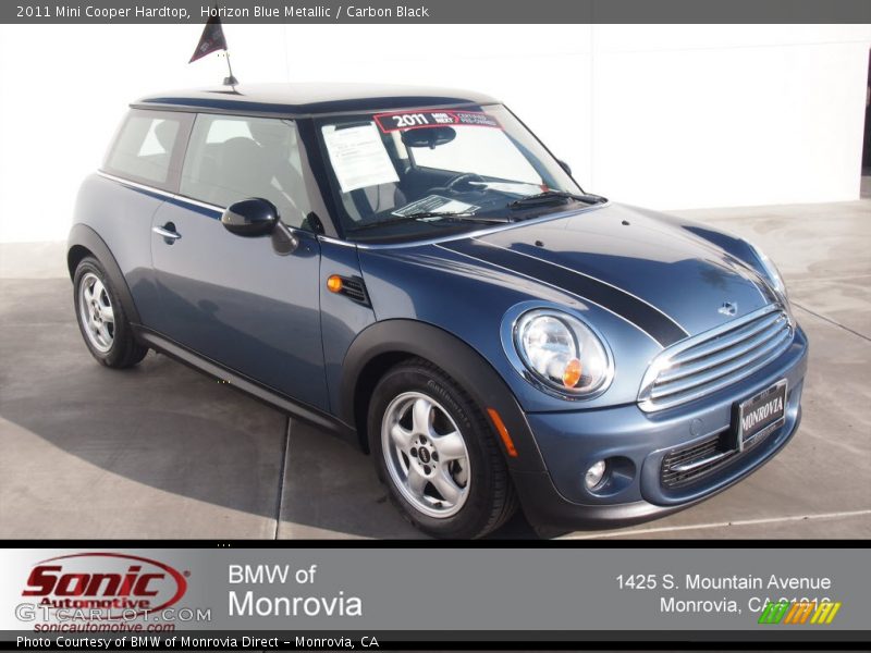 Horizon Blue Metallic / Carbon Black 2011 Mini Cooper Hardtop