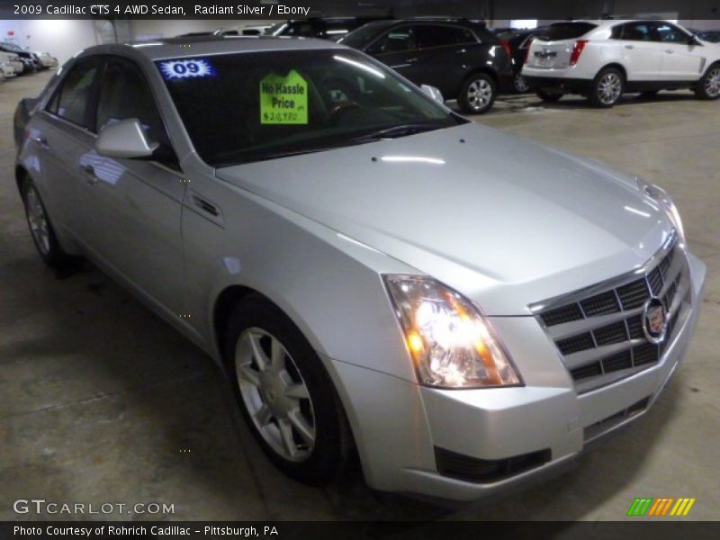 Radiant Silver / Ebony 2009 Cadillac CTS 4 AWD Sedan