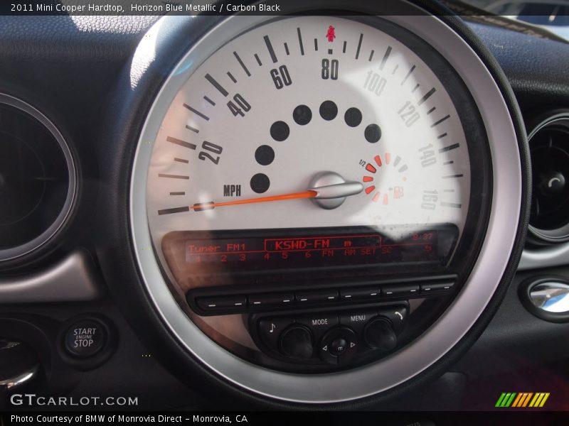 Horizon Blue Metallic / Carbon Black 2011 Mini Cooper Hardtop