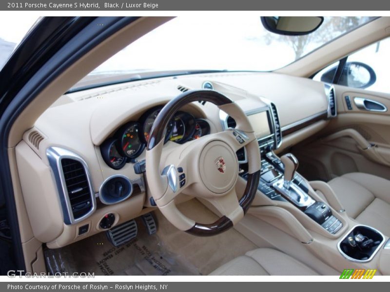 Black / Luxor Beige 2011 Porsche Cayenne S Hybrid