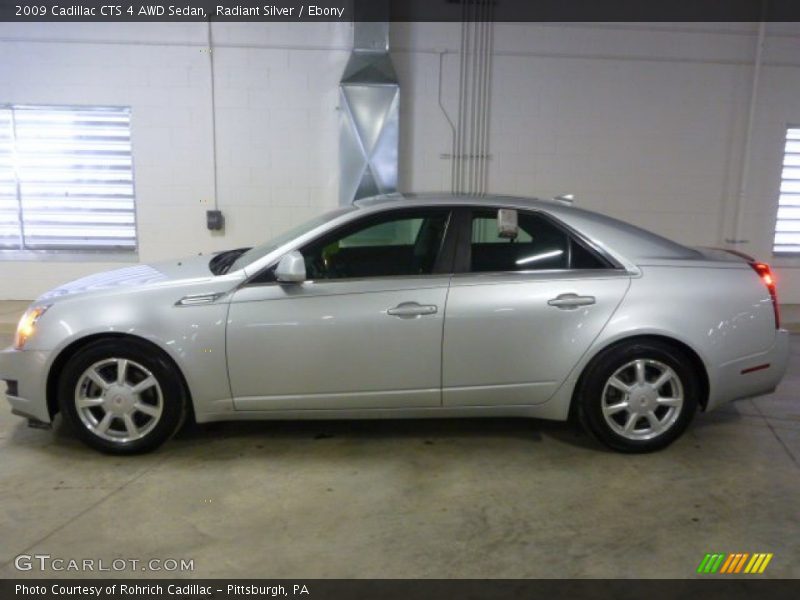Radiant Silver / Ebony 2009 Cadillac CTS 4 AWD Sedan