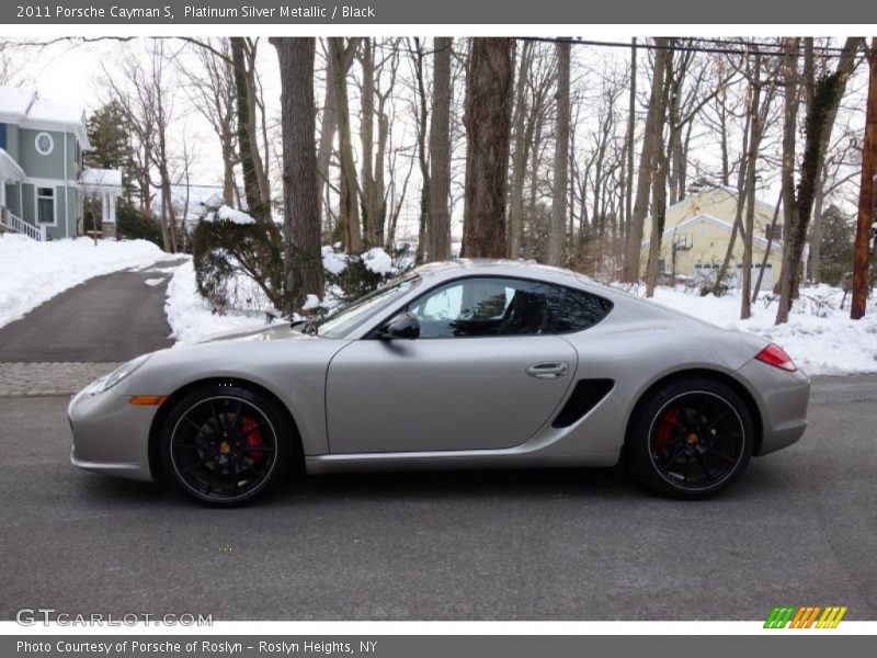 Platinum Silver Metallic / Black 2011 Porsche Cayman S