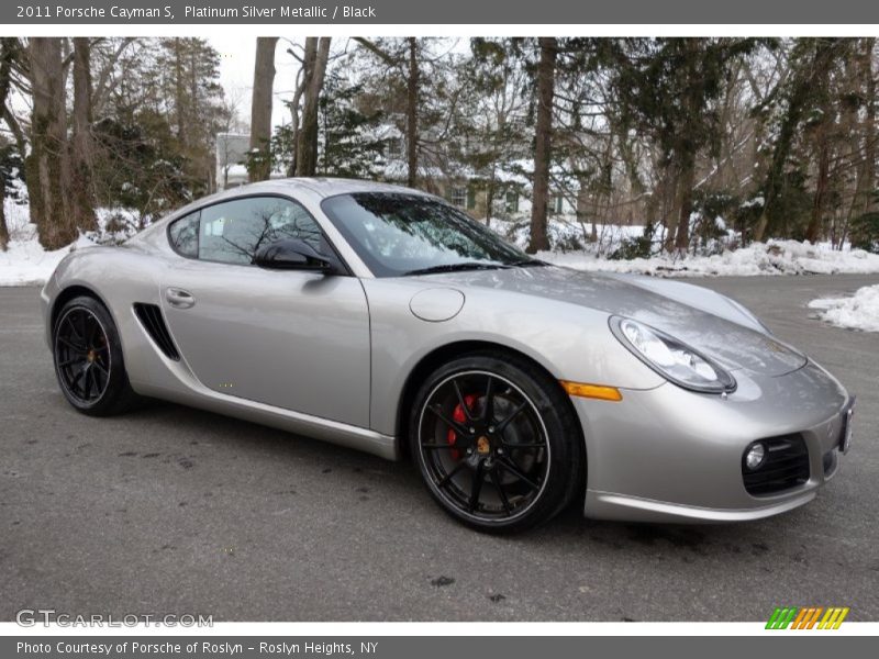 Platinum Silver Metallic / Black 2011 Porsche Cayman S