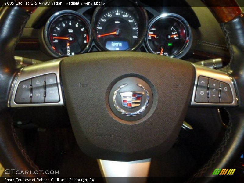 Radiant Silver / Ebony 2009 Cadillac CTS 4 AWD Sedan