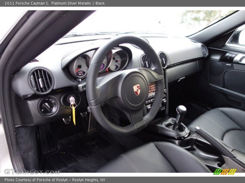 Platinum Silver Metallic / Black 2011 Porsche Cayman S