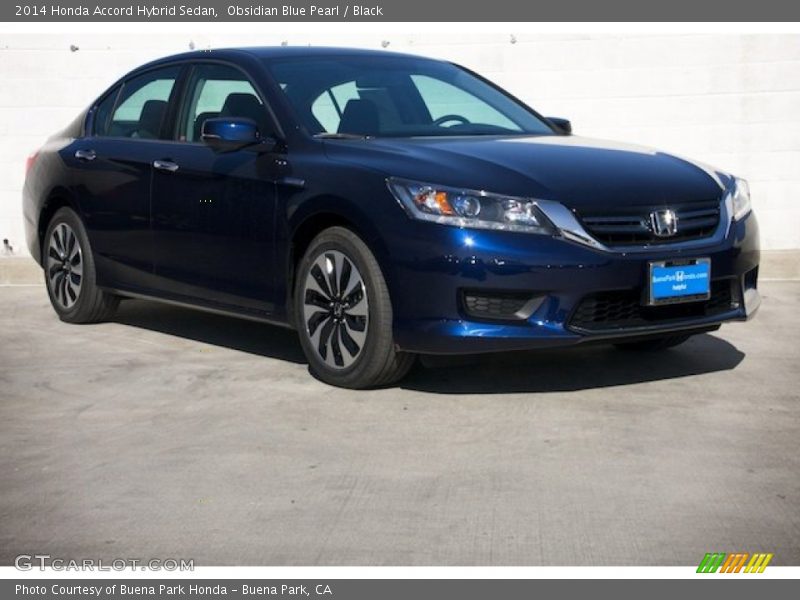 Obsidian Blue Pearl / Black 2014 Honda Accord Hybrid Sedan