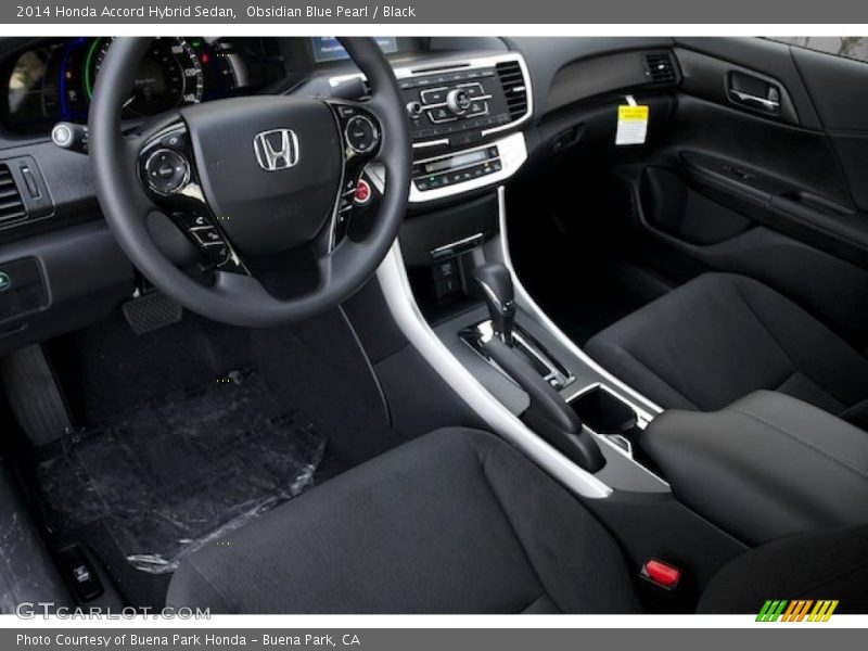 Obsidian Blue Pearl / Black 2014 Honda Accord Hybrid Sedan