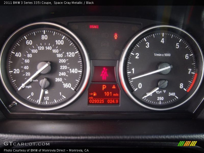 Space Gray Metallic / Black 2011 BMW 3 Series 335i Coupe