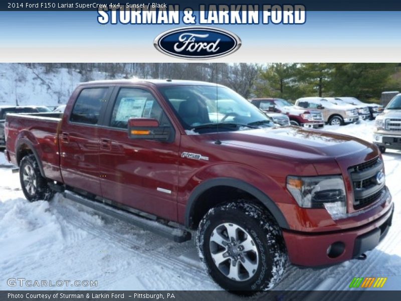 Sunset / Black 2014 Ford F150 Lariat SuperCrew 4x4