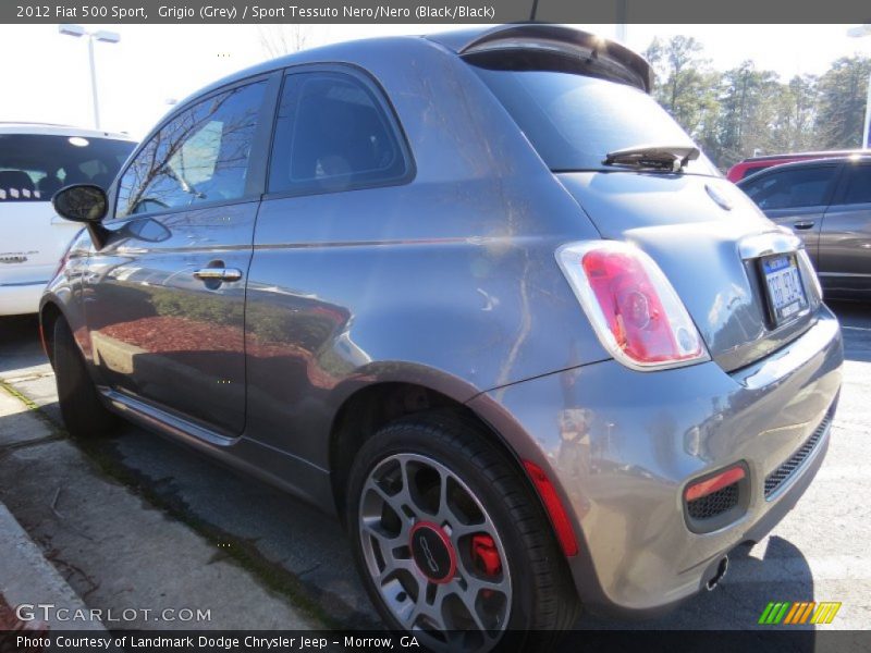 Grigio (Grey) / Sport Tessuto Nero/Nero (Black/Black) 2012 Fiat 500 Sport