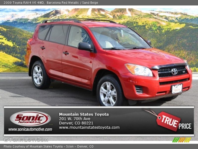 Barcelona Red Metallic / Sand Beige 2009 Toyota RAV4 V6 4WD