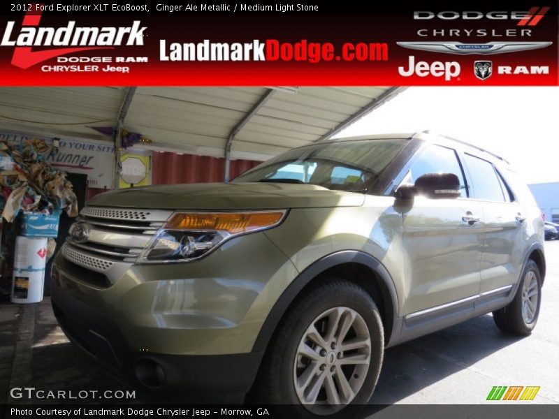 Ginger Ale Metallic / Medium Light Stone 2012 Ford Explorer XLT EcoBoost