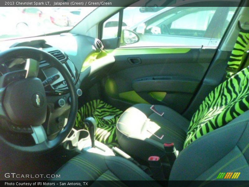 Jalapeno (Green) / Green/Green 2013 Chevrolet Spark LT