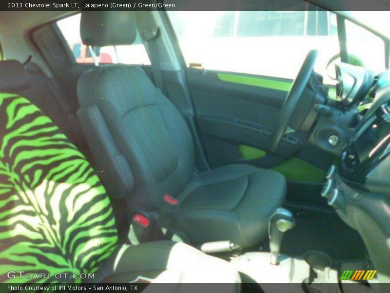 Jalapeno (Green) / Green/Green 2013 Chevrolet Spark LT