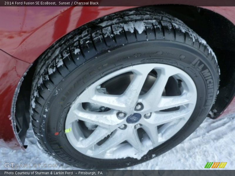 Sunset / Charcoal Black 2014 Ford Fusion SE EcoBoost
