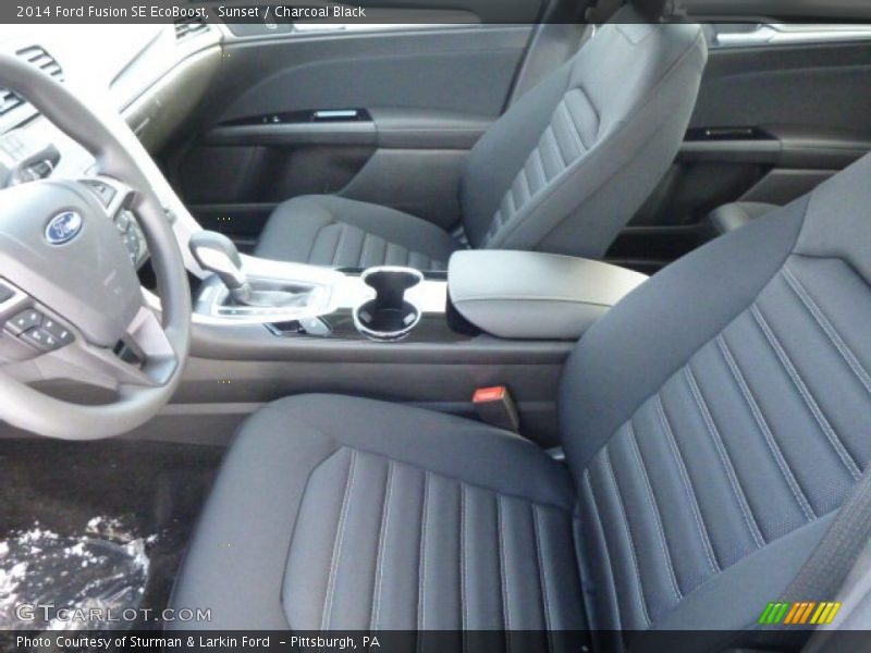 Sunset / Charcoal Black 2014 Ford Fusion SE EcoBoost