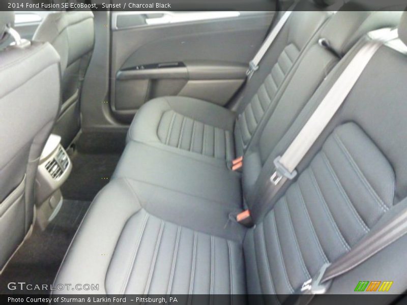 Sunset / Charcoal Black 2014 Ford Fusion SE EcoBoost