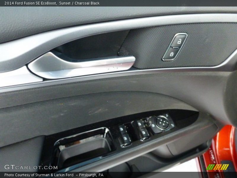 Sunset / Charcoal Black 2014 Ford Fusion SE EcoBoost