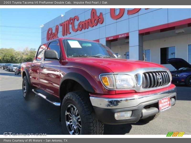 Impulse Red Pearl / Oak 2003 Toyota Tacoma V6 PreRunner Double Cab