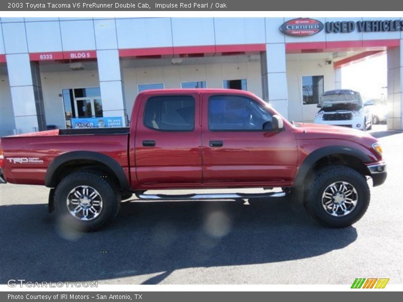 Impulse Red Pearl / Oak 2003 Toyota Tacoma V6 PreRunner Double Cab