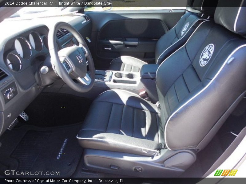 Bright White / Dark Slate Gray 2014 Dodge Challenger R/T