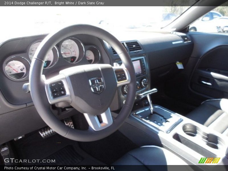 Bright White / Dark Slate Gray 2014 Dodge Challenger R/T