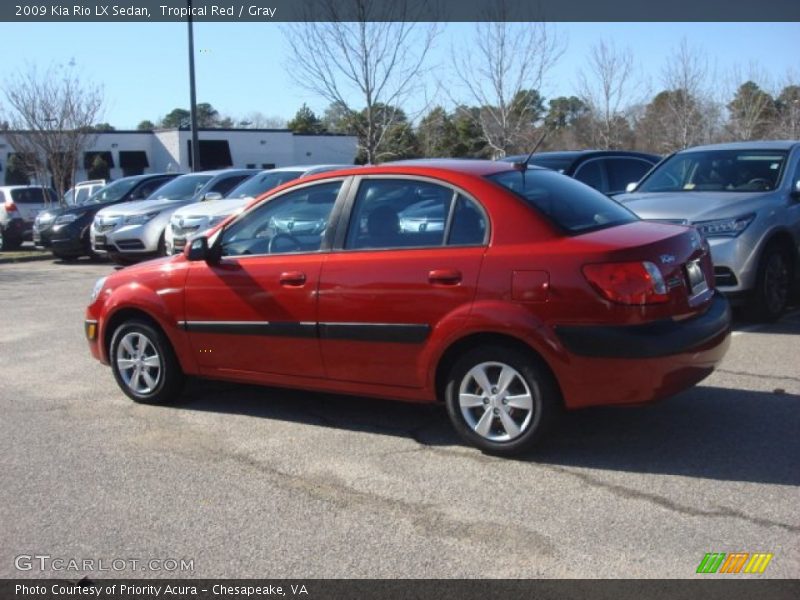 Tropical Red / Gray 2009 Kia Rio LX Sedan