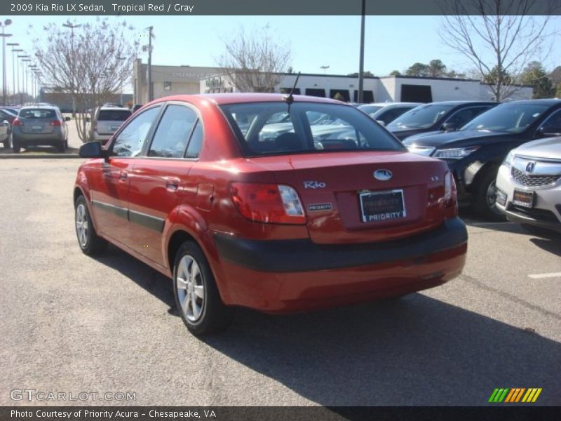 Tropical Red / Gray 2009 Kia Rio LX Sedan