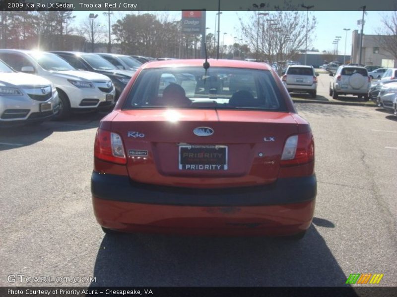 Tropical Red / Gray 2009 Kia Rio LX Sedan