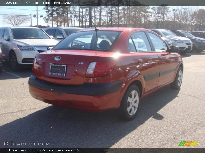 Tropical Red / Gray 2009 Kia Rio LX Sedan