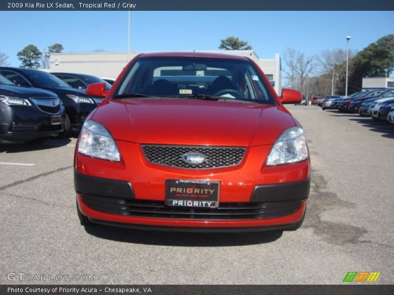 Tropical Red / Gray 2009 Kia Rio LX Sedan