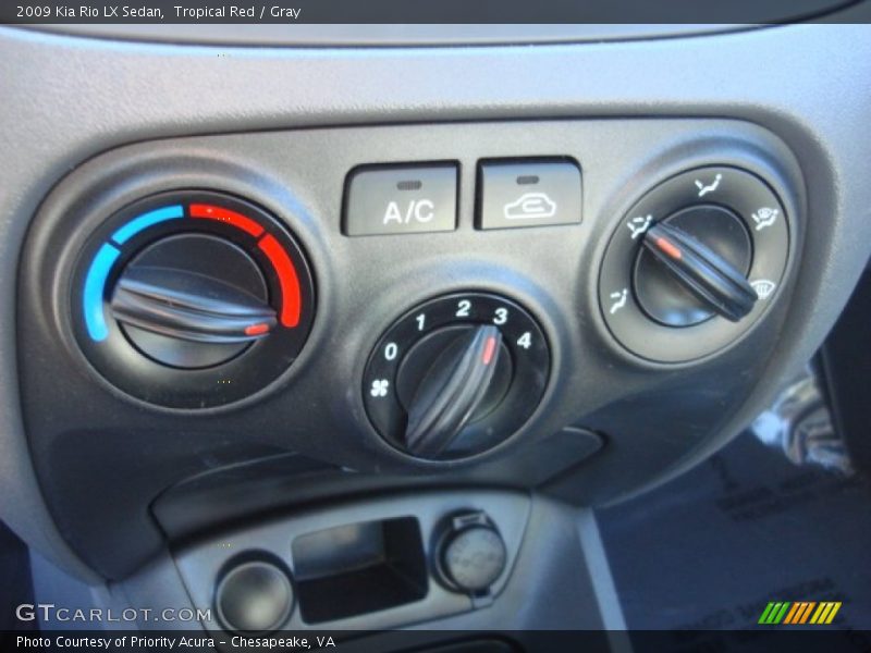 Tropical Red / Gray 2009 Kia Rio LX Sedan