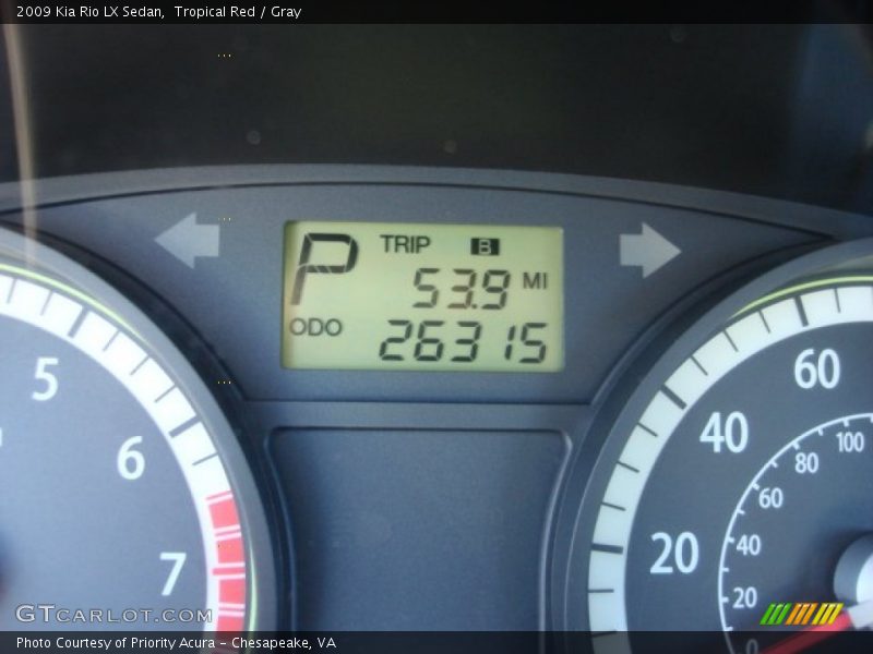 Tropical Red / Gray 2009 Kia Rio LX Sedan