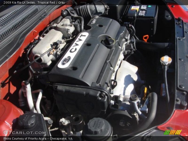 Tropical Red / Gray 2009 Kia Rio LX Sedan