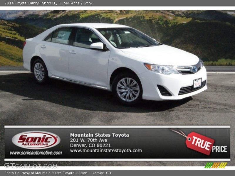 Super White / Ivory 2014 Toyota Camry Hybrid LE
