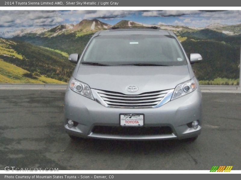 Silver Sky Metallic / Light Gray 2014 Toyota Sienna Limited AWD