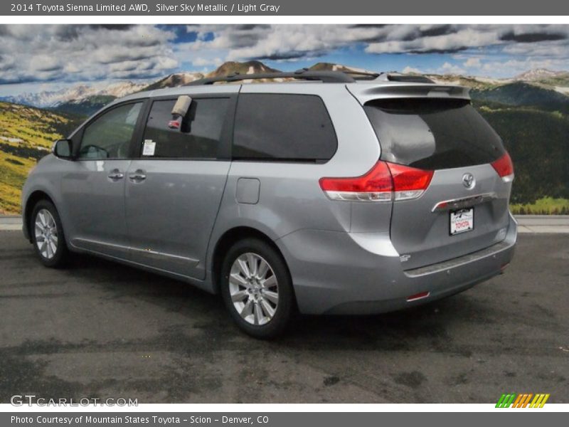 Silver Sky Metallic / Light Gray 2014 Toyota Sienna Limited AWD