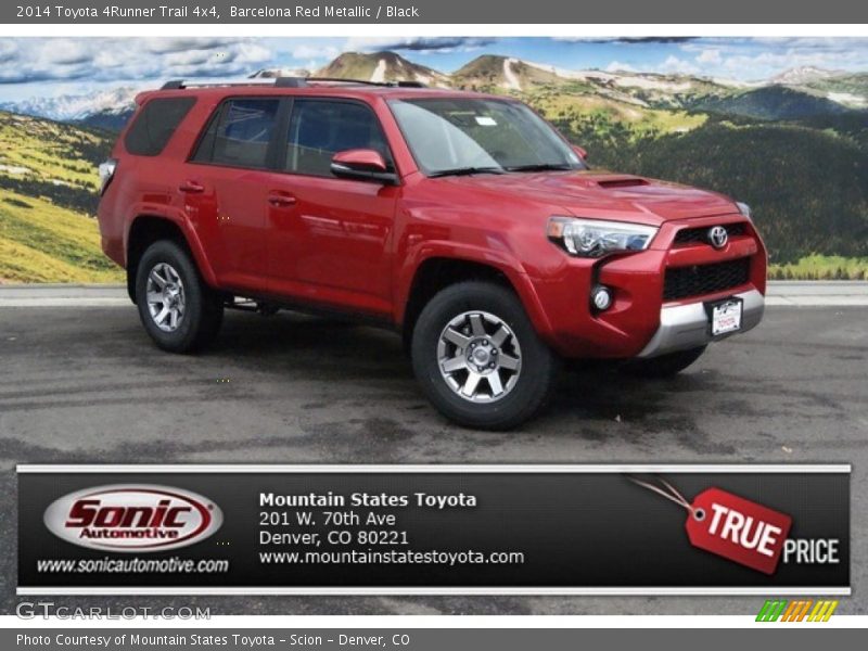 Barcelona Red Metallic / Black 2014 Toyota 4Runner Trail 4x4