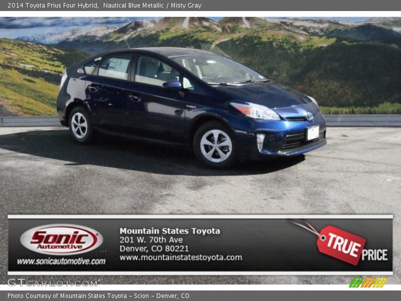 Nautical Blue Metallic / Misty Gray 2014 Toyota Prius Four Hybrid