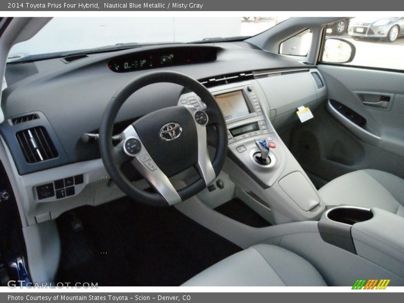 Nautical Blue Metallic / Misty Gray 2014 Toyota Prius Four Hybrid