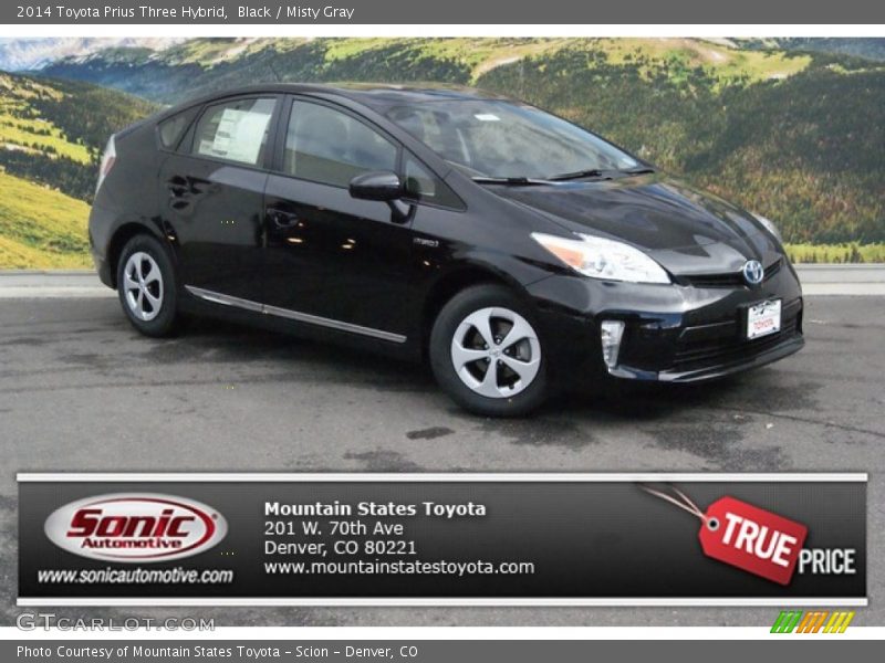 Black / Misty Gray 2014 Toyota Prius Three Hybrid