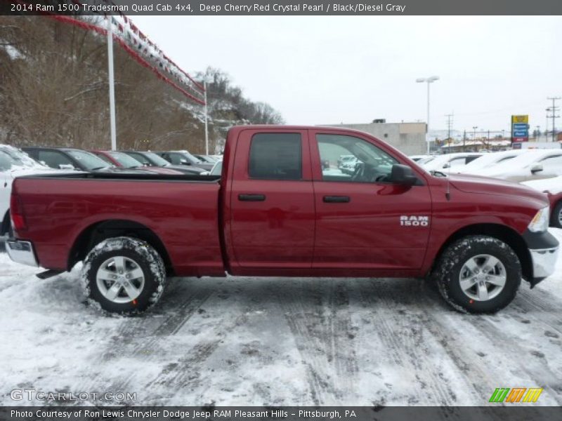 Deep Cherry Red Crystal Pearl / Black/Diesel Gray 2014 Ram 1500 Tradesman Quad Cab 4x4