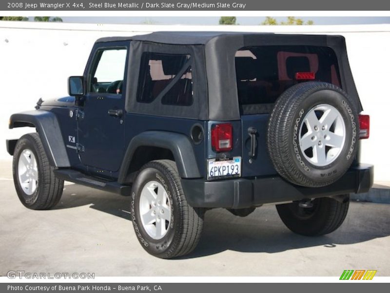 Steel Blue Metallic / Dark Slate Gray/Medium Slate Gray 2008 Jeep Wrangler X 4x4
