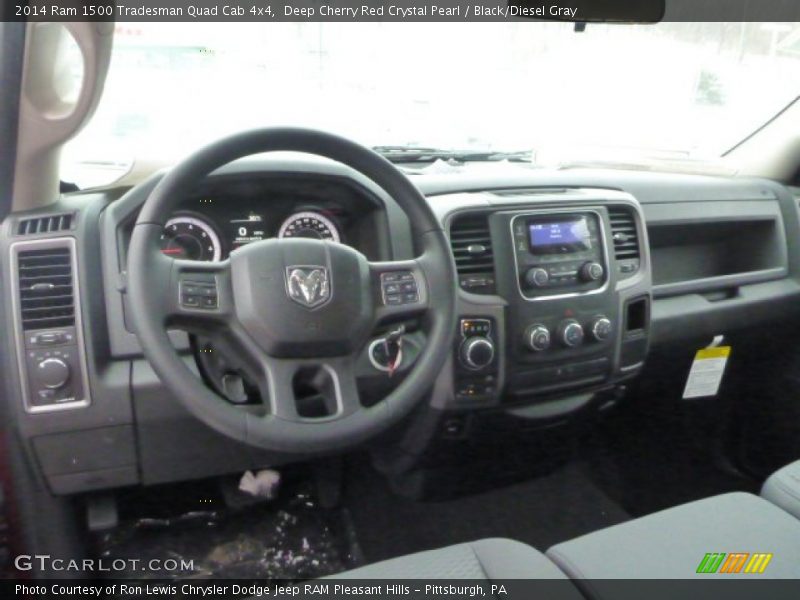 Deep Cherry Red Crystal Pearl / Black/Diesel Gray 2014 Ram 1500 Tradesman Quad Cab 4x4