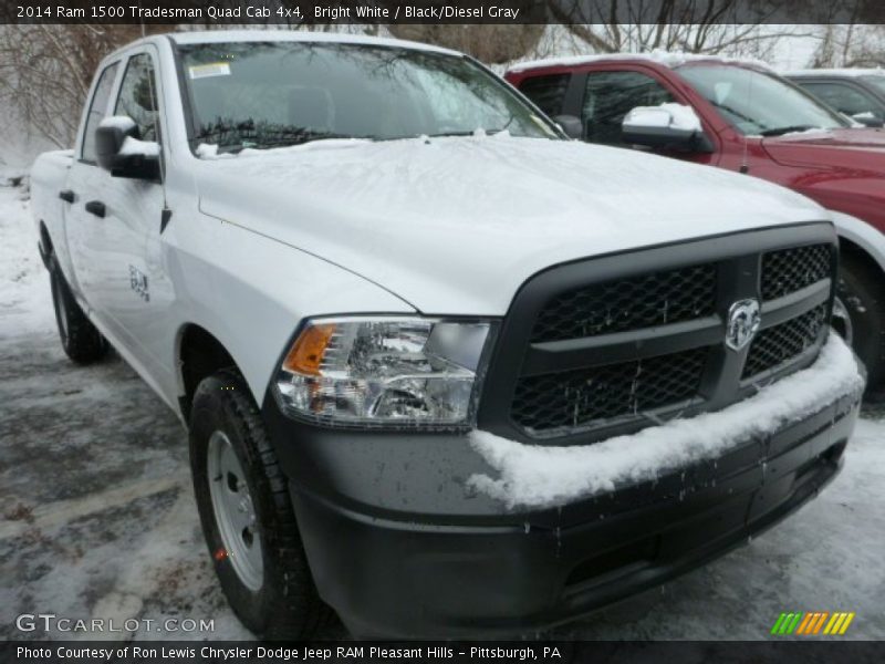 Bright White / Black/Diesel Gray 2014 Ram 1500 Tradesman Quad Cab 4x4