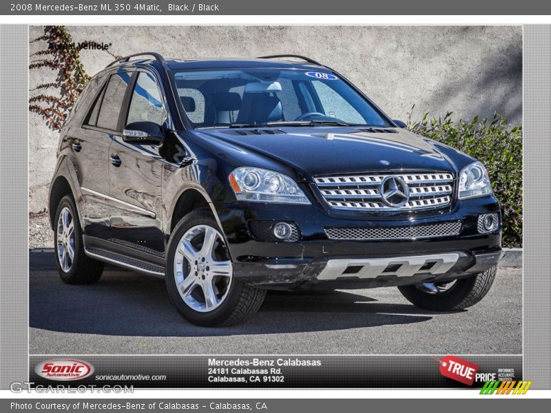 Black / Black 2008 Mercedes-Benz ML 350 4Matic