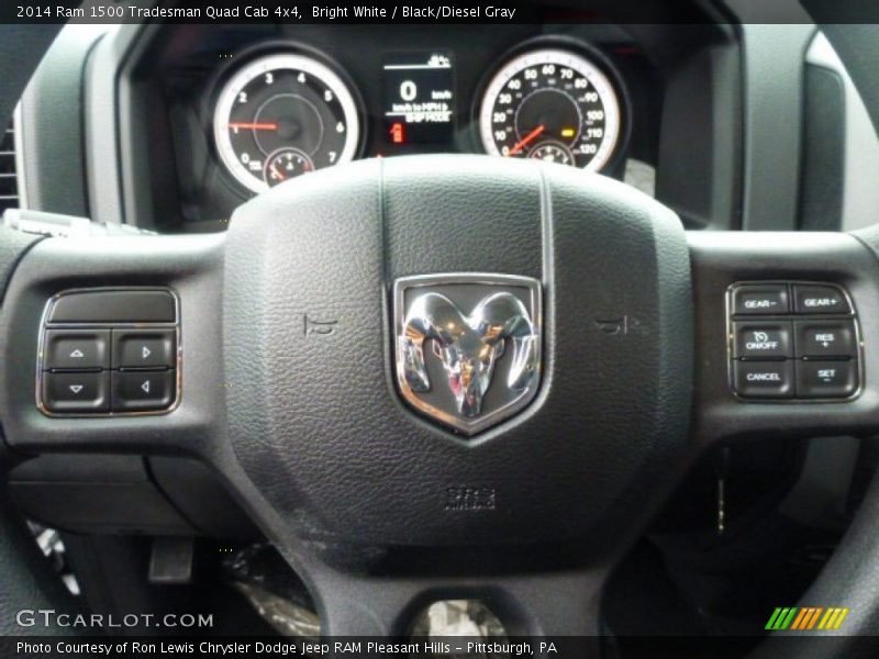 Bright White / Black/Diesel Gray 2014 Ram 1500 Tradesman Quad Cab 4x4