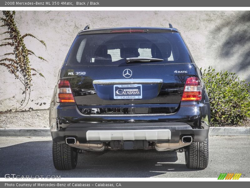 Black / Black 2008 Mercedes-Benz ML 350 4Matic