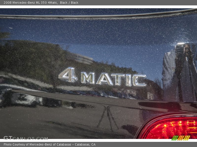 Black / Black 2008 Mercedes-Benz ML 350 4Matic